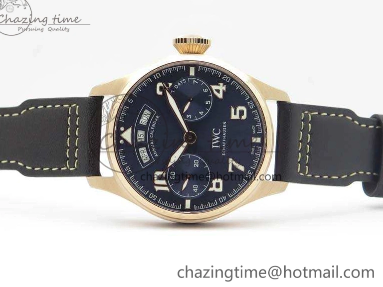 MIROTIME 0730 Big Pilot Real PR IW502701 RG YLF 1:1 Best Edition Blue Dial On Calfskin Strap A Classic 7225